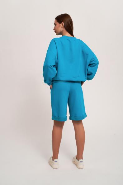 Костюм свитшот с удлиненными шортами MG-SS21-0333