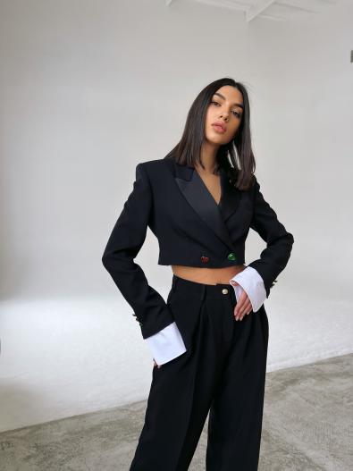 Брюки прямые с защипами MG-SS23-0546